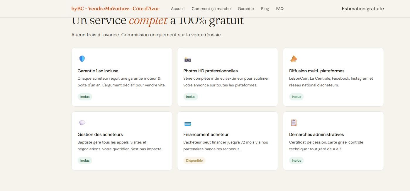 Service complet à 100% gratuit