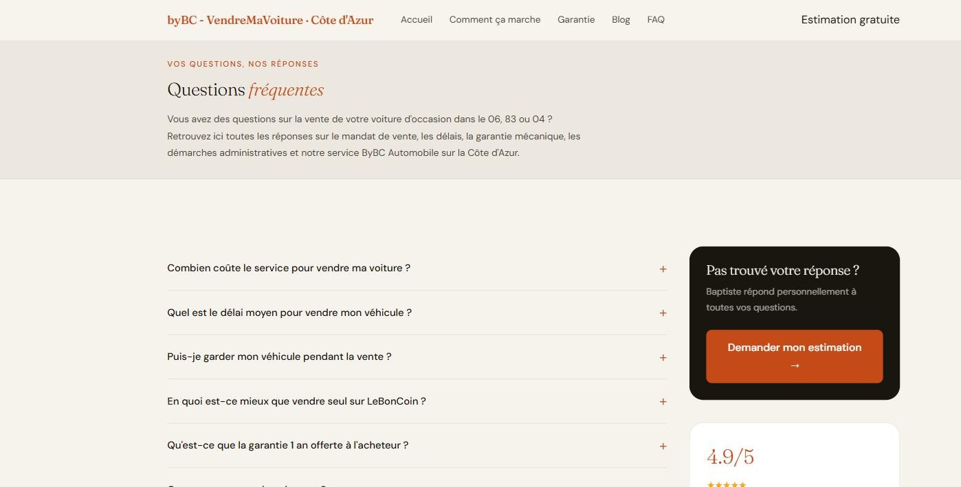 Page FAQ